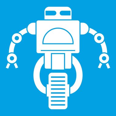 Makine robot simgesi beyaz