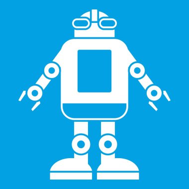 Otomasyon makine robot simgesi beyaz