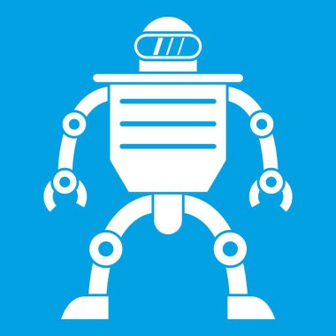 İnsansı robot simgesi beyaz