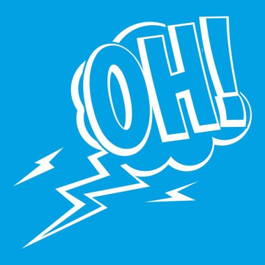 Oh, konuşma balonu simgesi beyaz