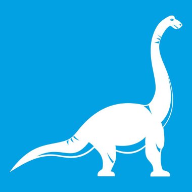 Brachiosaurus dinozor simgesi beyaz