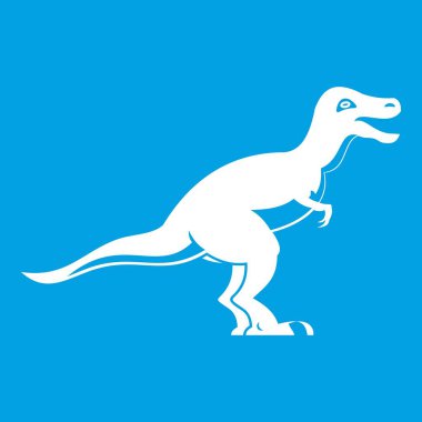Theropod dinozor simgesi beyaz