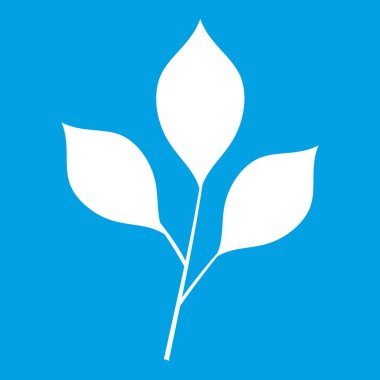 Kiraz simgesi beyaz yaprakları