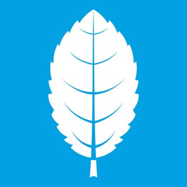 Erik yaprak simgesi beyaz