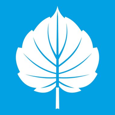 Kızılağaç yaprak beyaz simge