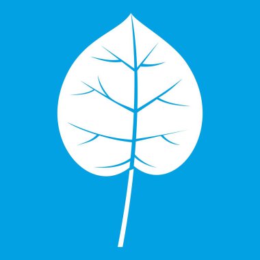 Linden yaprak simgesi beyaz