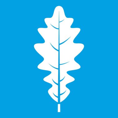 Meşe yaprağı simgesi beyaz