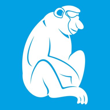 Orangutan simgesi beyaz