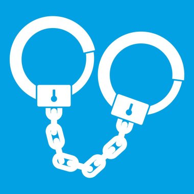 Kelepçe beyaz simge