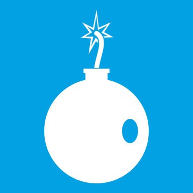 Top mermisi simgesi beyaz