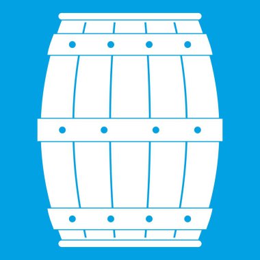 Ahşap varil simgesi beyaz