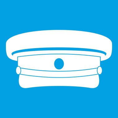 Askeri şapka simgesi beyaz