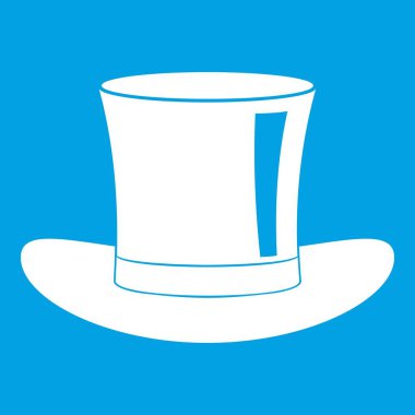 İpek şapka simgesi beyaz