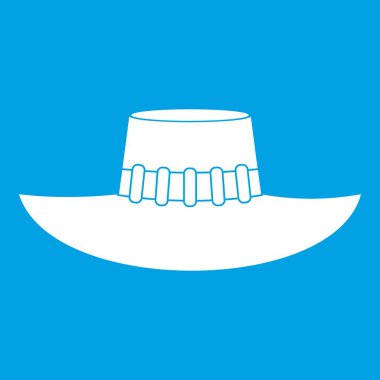 Kadın şapka simgesi Beyaz