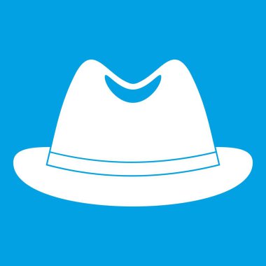 Adam şapka simgesi beyaz