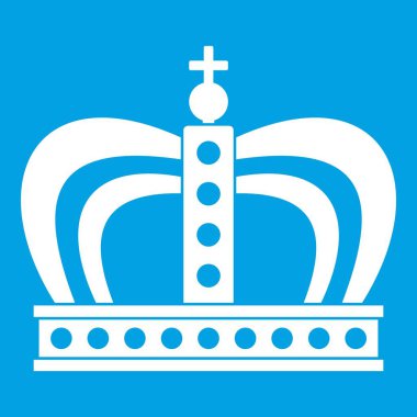 Monarşi taç simgesi beyaz