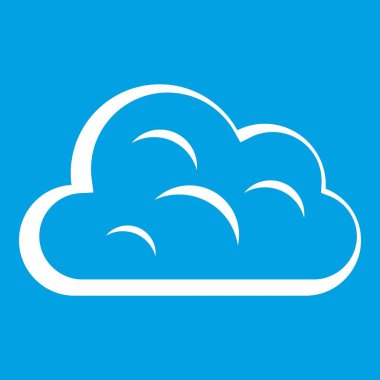 Büyük bulut simgesi beyaz