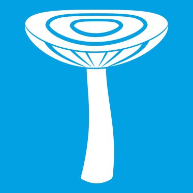 Mantar sade simgesi beyaz