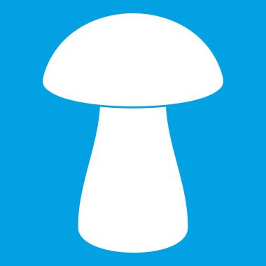 Mantar çörek simgesi beyaz