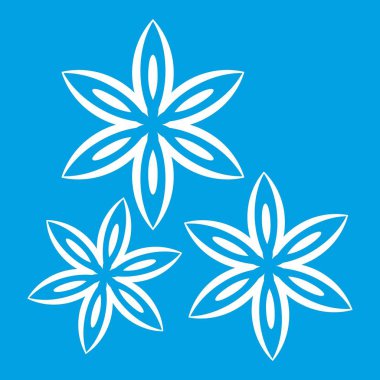 Yıldız anason simgesi beyaz