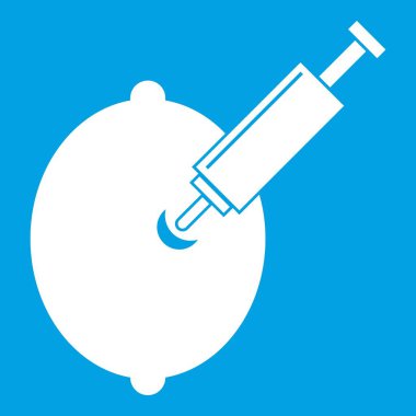 GDO limon şırınga simgesi beyaz ile