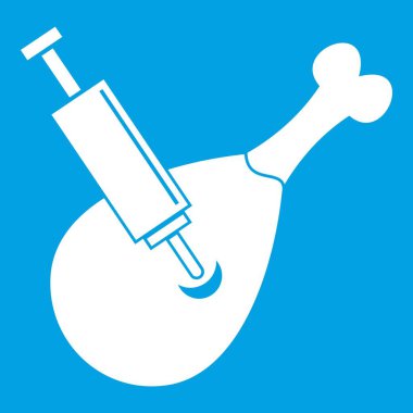 Bir parça et simgesi için enjekte şırınga