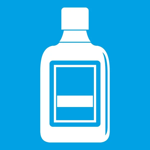 Ikon putih botol plastik - Stok Vektor