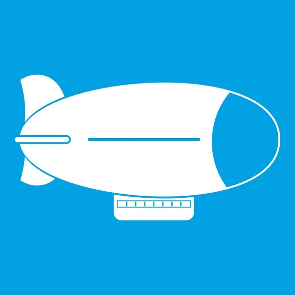 Retro airship icon white — Stock Vector