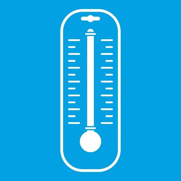 Thermometer icon white — Stock Vector