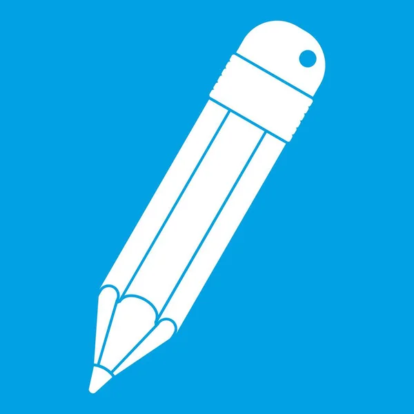Kalem simgesi beyaz — Stok Vektör