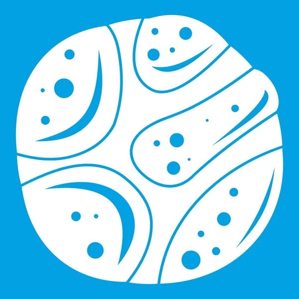 Issız gezegen simgesi beyaz