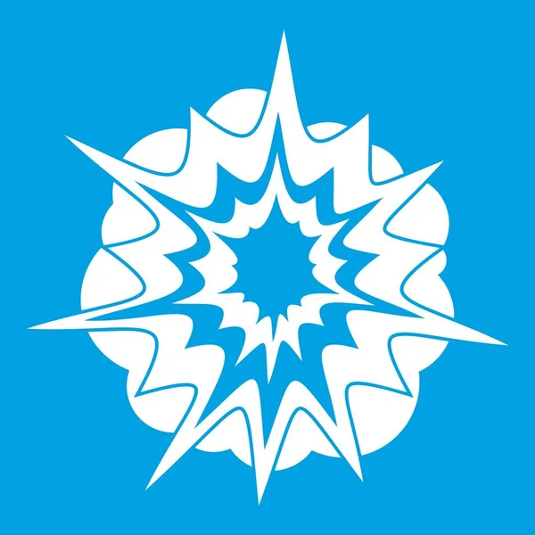 Yangın patlama simgesi beyaz