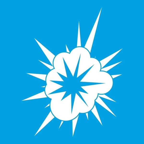 Mononucleate explosie pictogram wit — Stockvector
