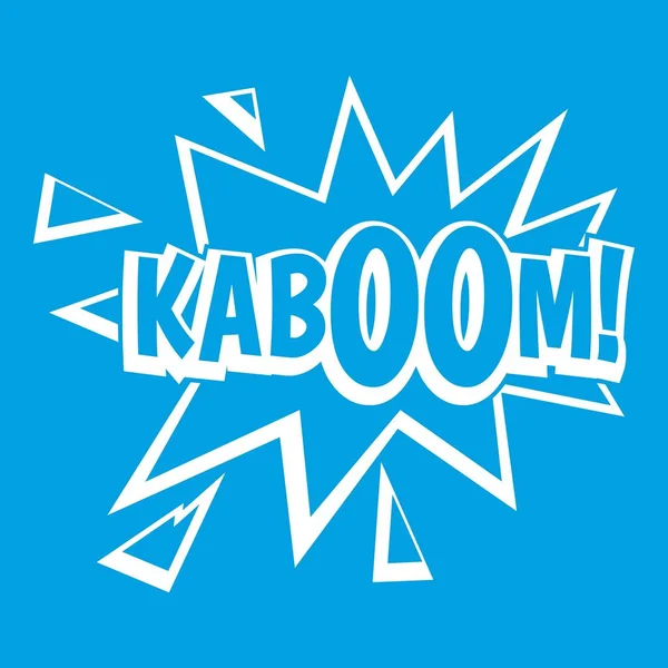Kaboom, explosion ikonen vit — Stock vektor
