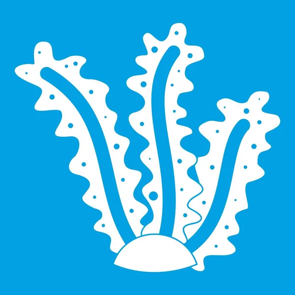 Icône algues blanc — Image vectorielle