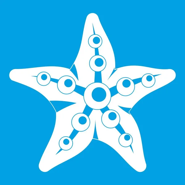 Starfish icon white — Stock Vector