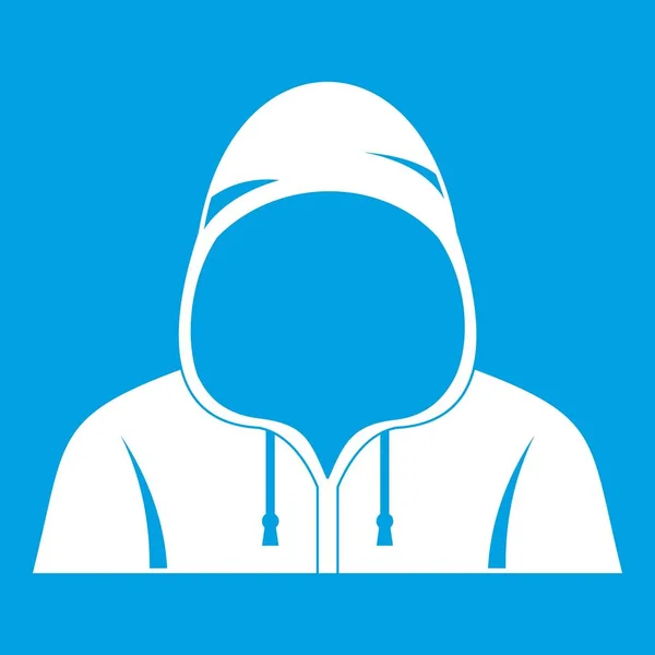 Hood pictogram wit — Stockvector