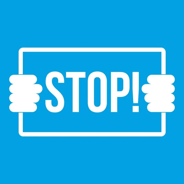 Stop pictogram wit — Stockvector