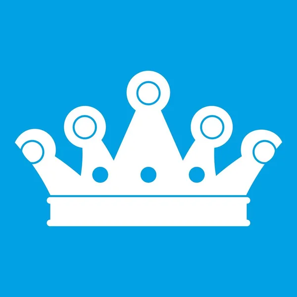 Königliche Krone Symbol weiß — Stockvektor