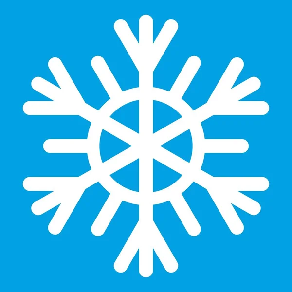 Fiocco di neve icona bianca — Vettoriale Stock