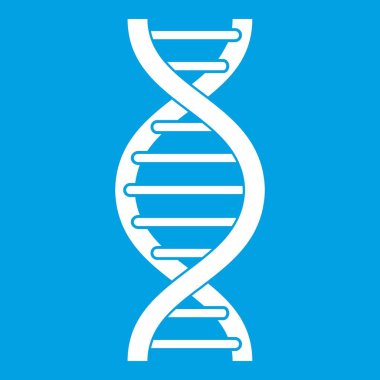 DNA sarmal simgesi beyaz