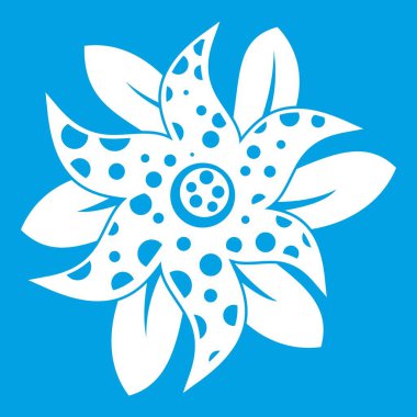 Çiçek simgesi beyaz