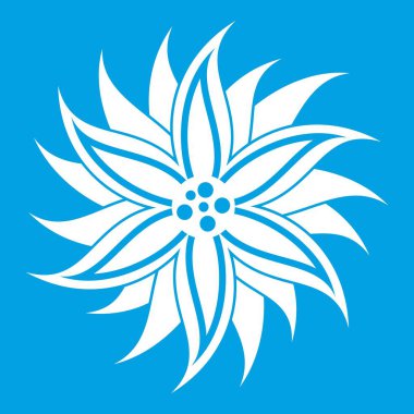 Çiçek simgesi beyaz