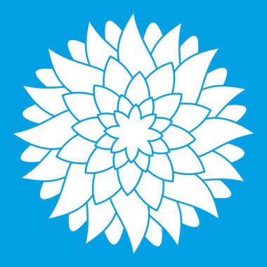 Çiçek simgesi beyaz