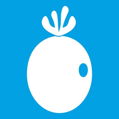 Feijoa meyve simgesi beyaz