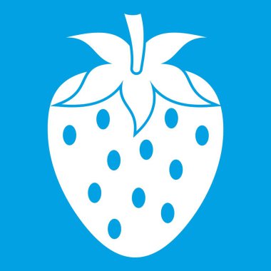 Bir çilek berry simgesi beyaz