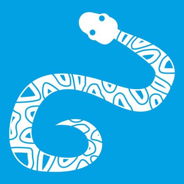 Yılan simgesi beyaz