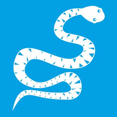 Yılan kıvranma simgesi beyaz