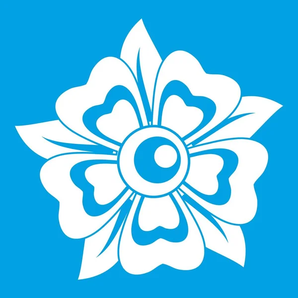 Ikona Flower bílé — Stockový vektor