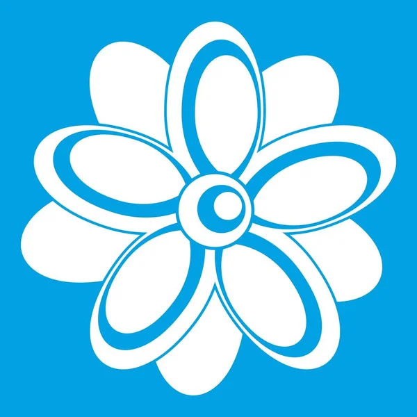 Ikona Flower bílé — Stockový vektor